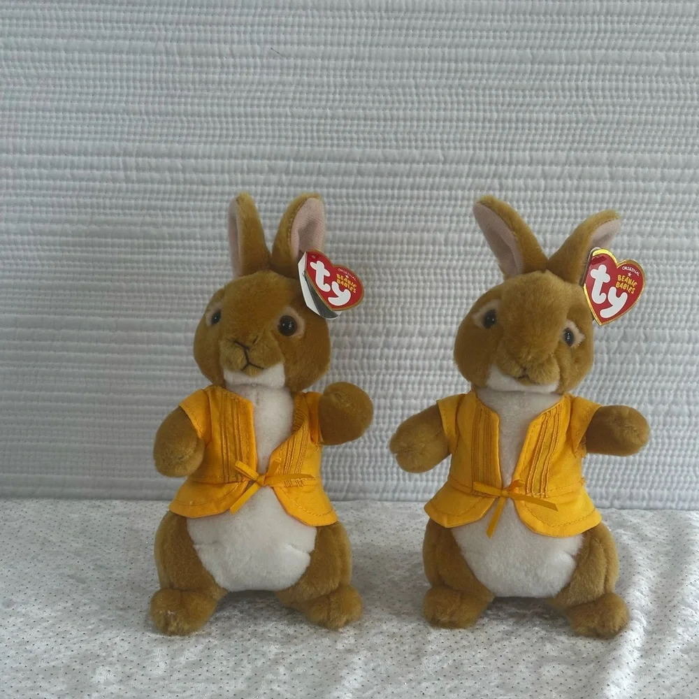 Ty Beannie Babies Peter Rabbit “Mopsy” Set of 2 2018 Movie Edition with tags